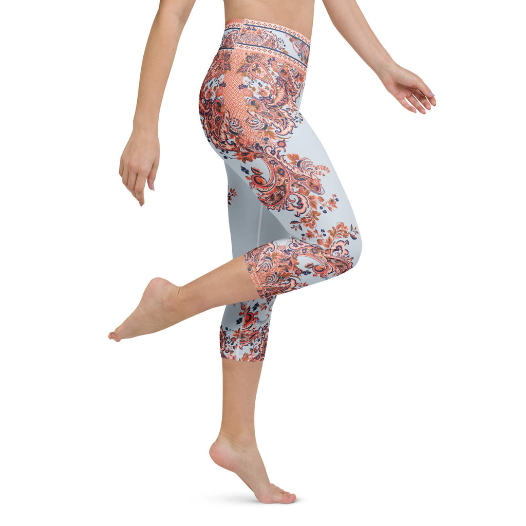 Mediterranean Paisley Yoga Capris