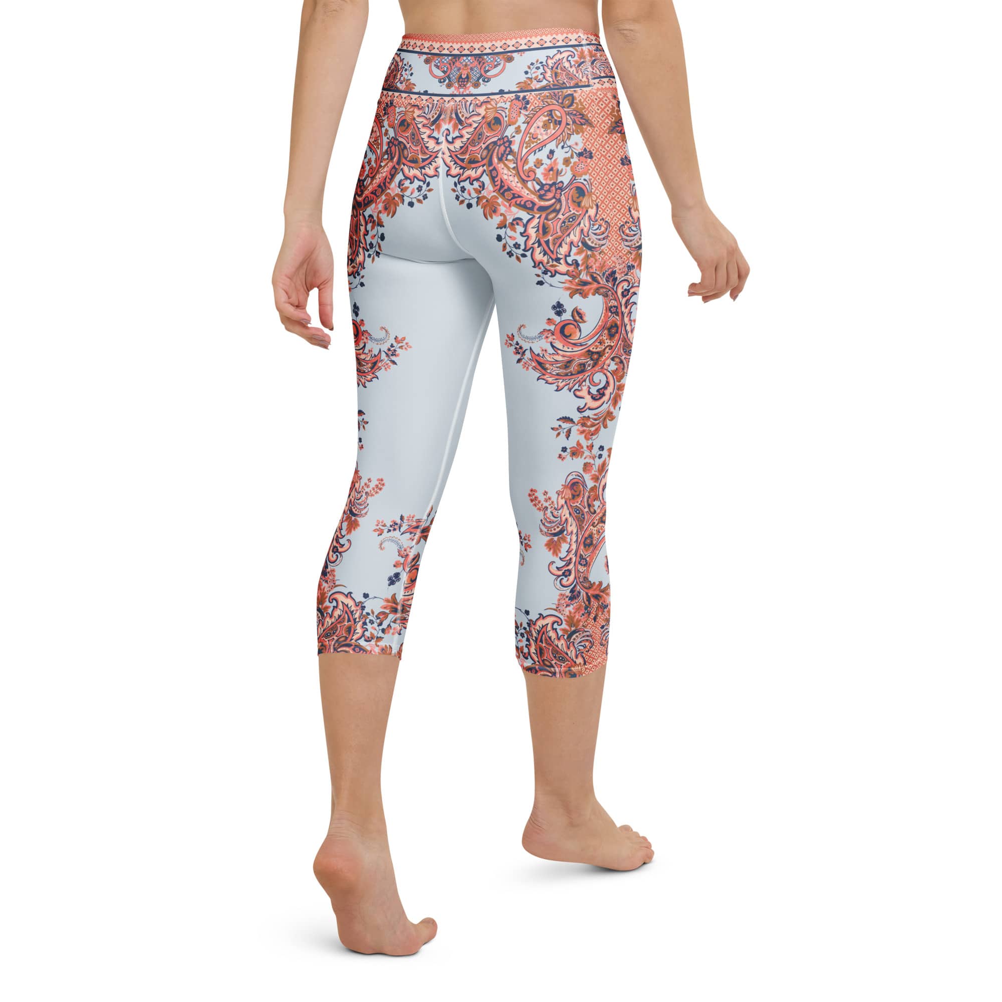 Mediterranean Paisley Yoga Capris