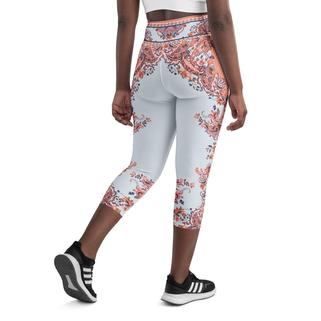Mediterranean Paisley Yoga Capris
