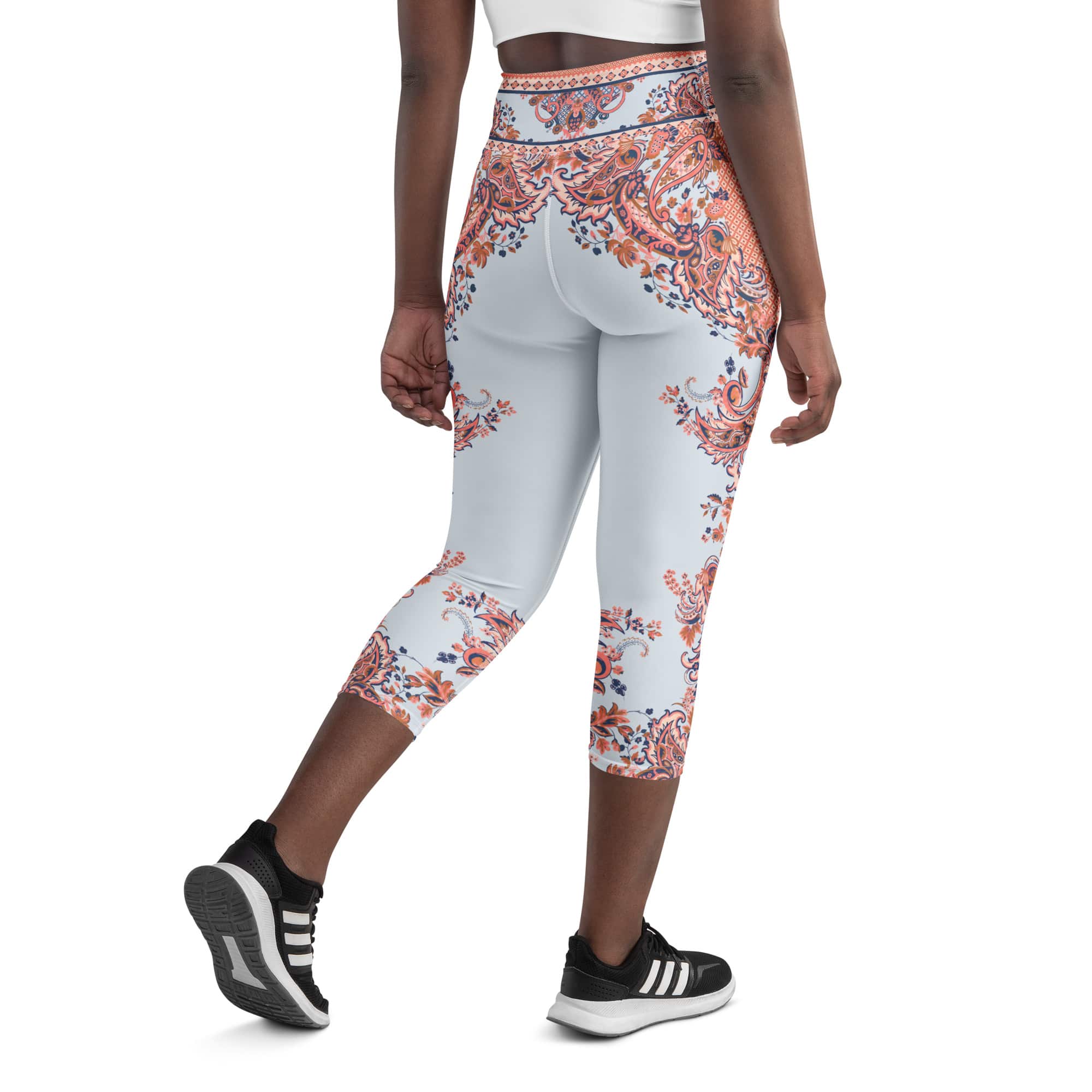 Mediterranean Paisley Yoga Capris