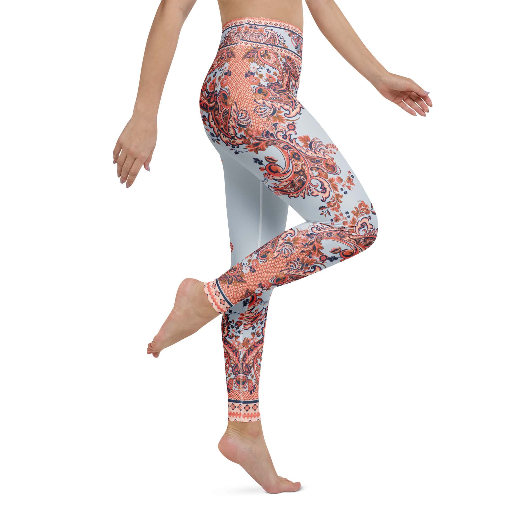 Mediterranean Paisley Yoga Leggings