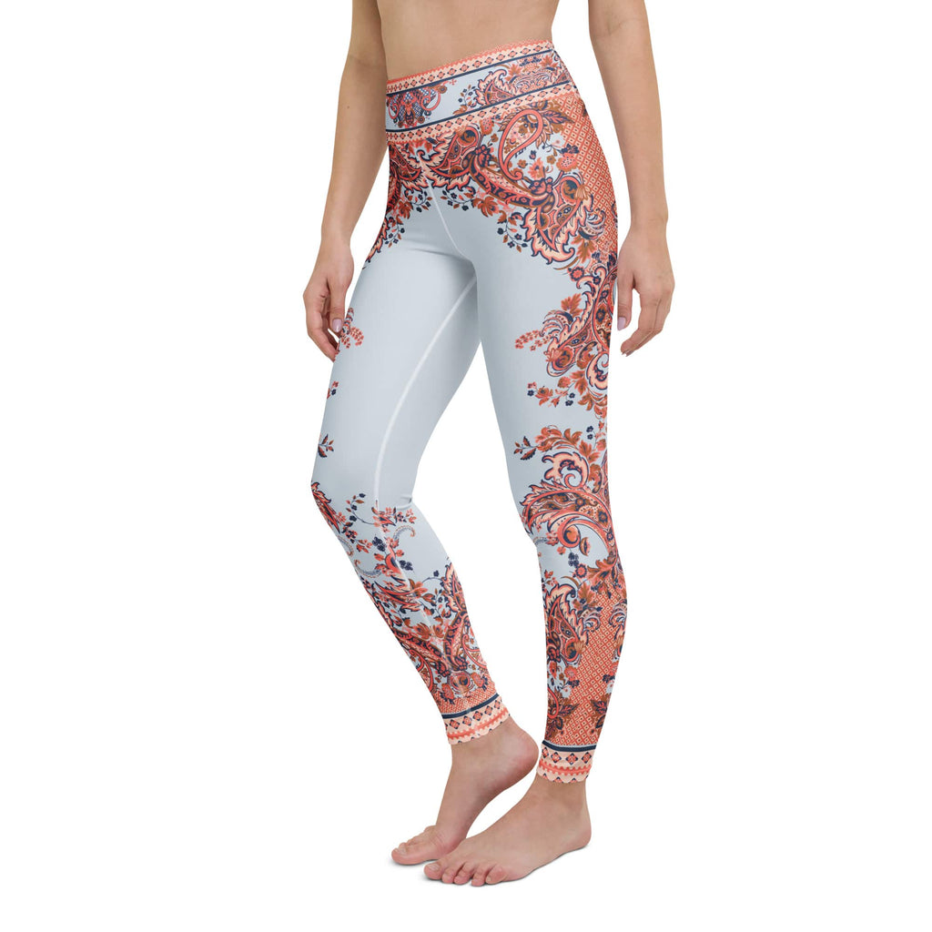 Mediterranean Paisley Yoga Leggings