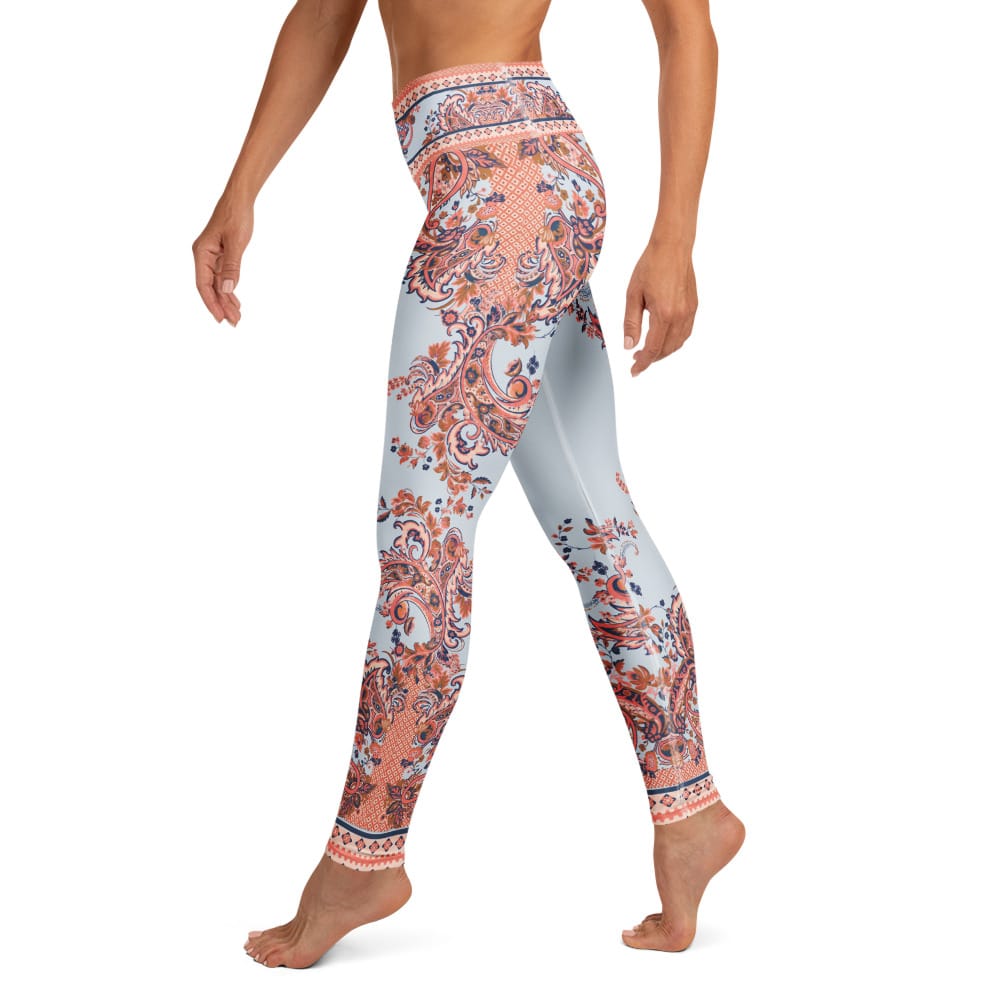 Mediterranean Paisley Yoga Leggings