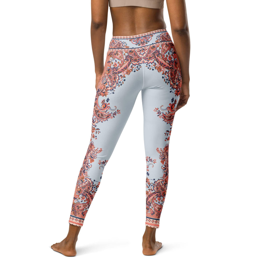 Mediterranean Paisley Yoga Leggings