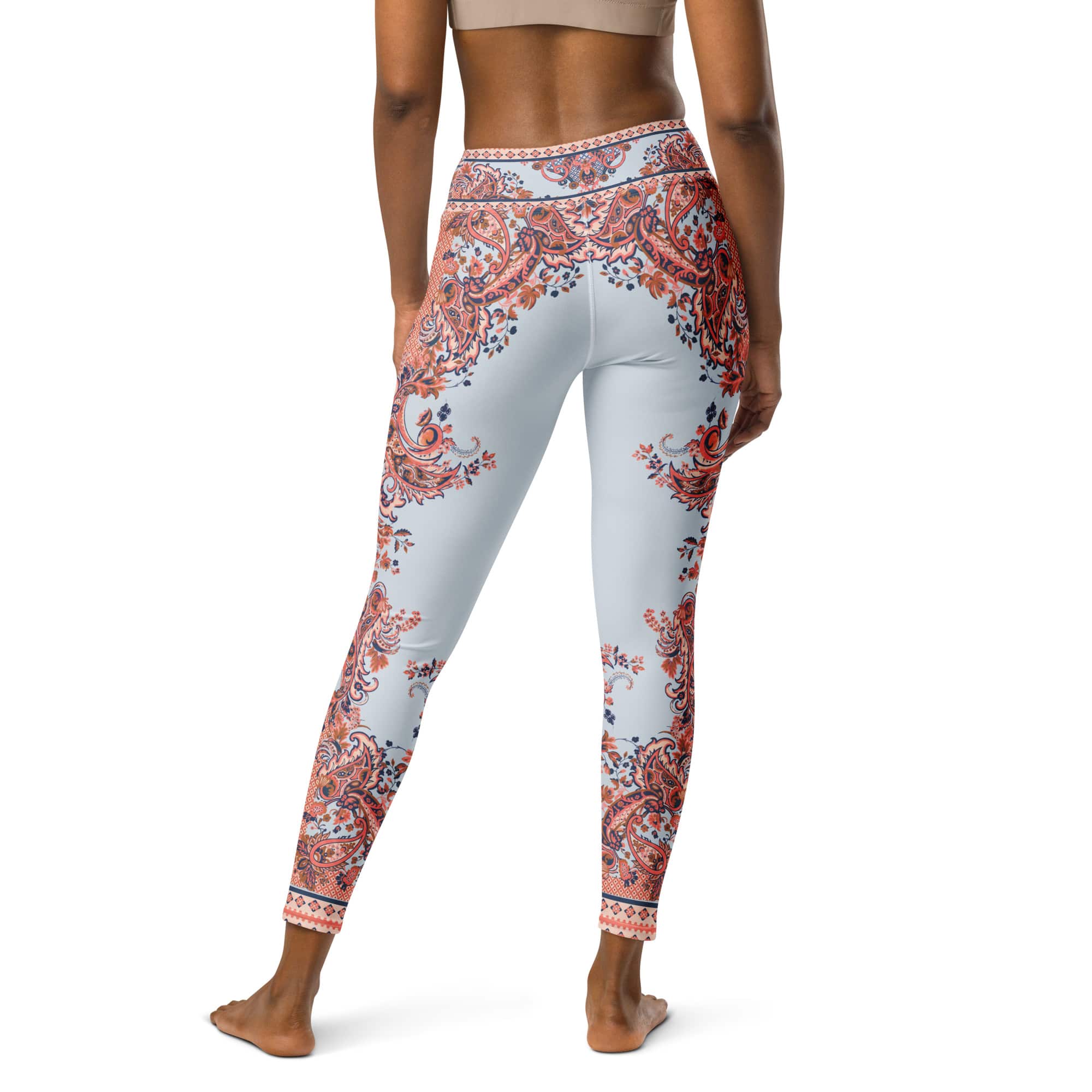 Mediterranean Paisley Yoga Leggings