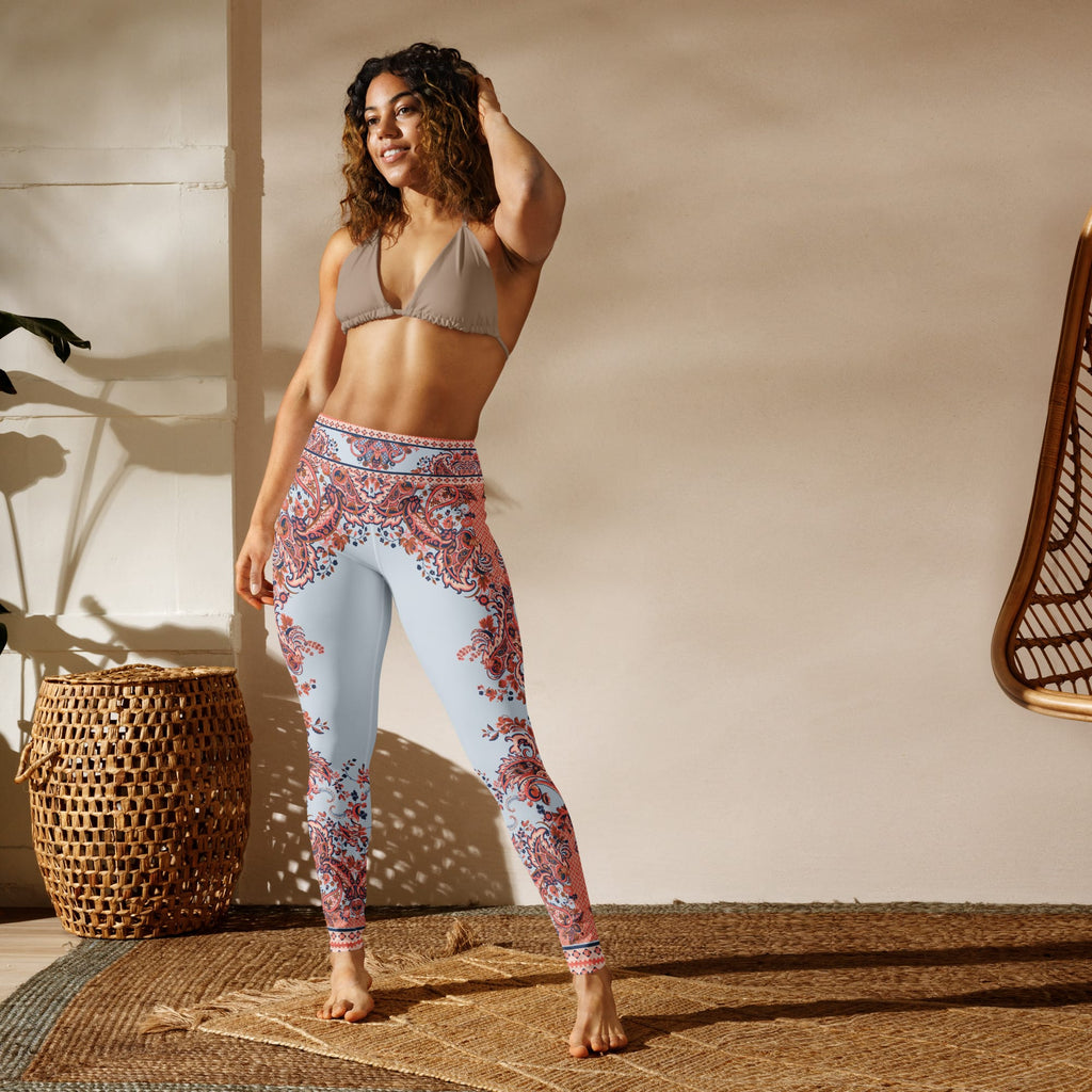 Mediterranean Paisley Yoga Leggings