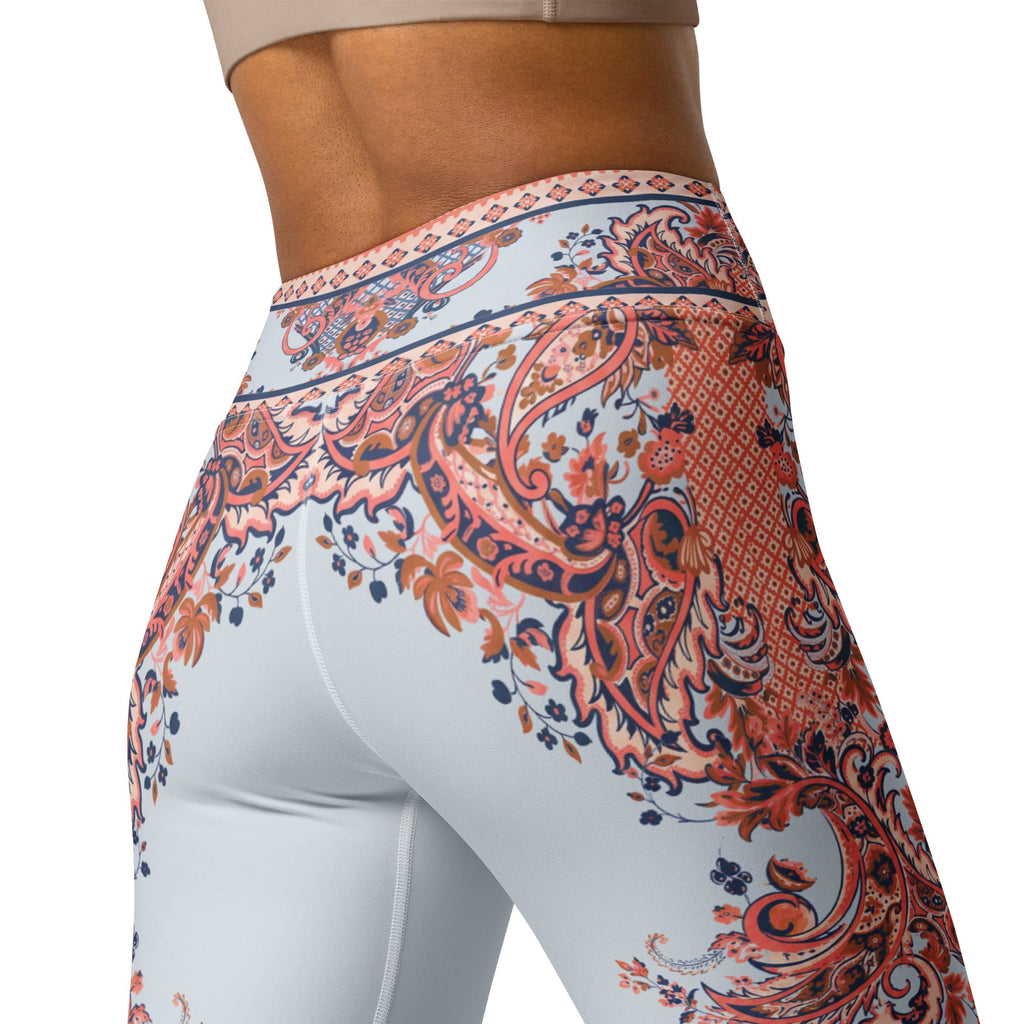 Mediterranean Paisley Yoga Leggings