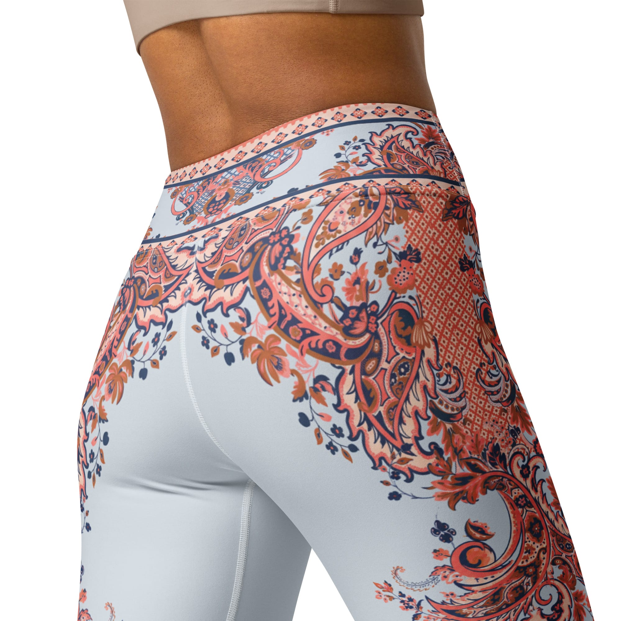 Mediterranean Paisley Yoga Leggings