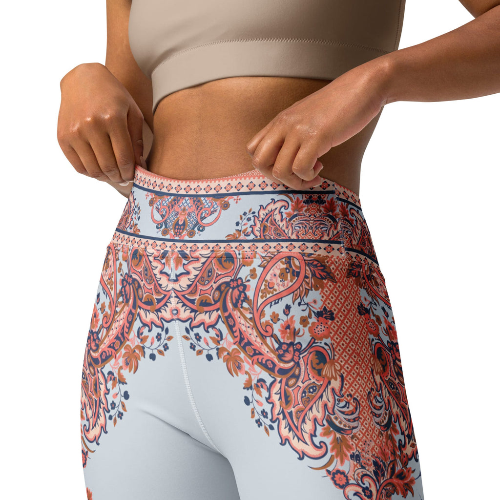 Mediterranean Paisley Yoga Leggings