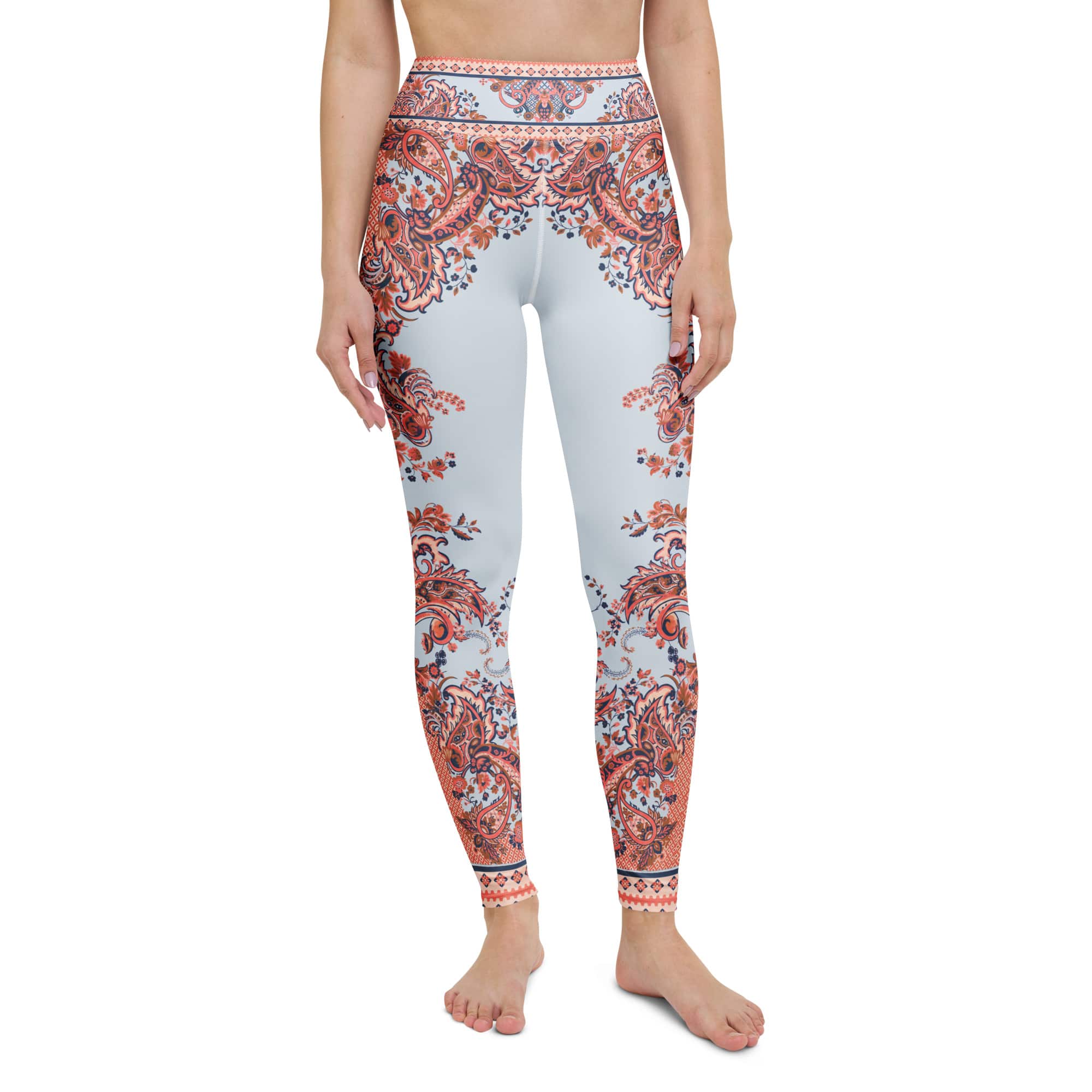 Mediterranean Paisley Yoga Leggings