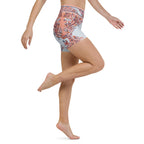 Mediterranean Paisley Yoga Shorts