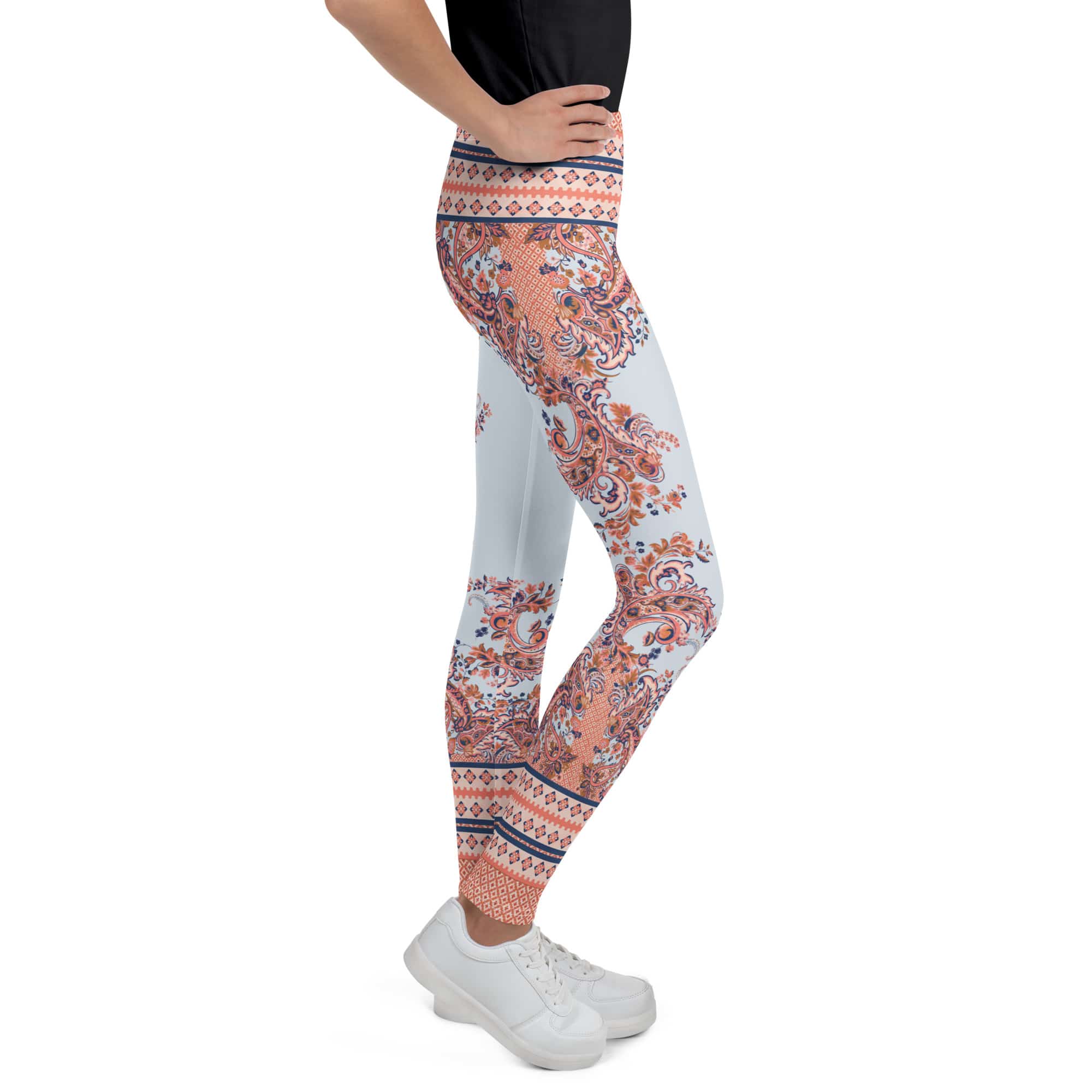Mediterranean Paisley Youth Leggings