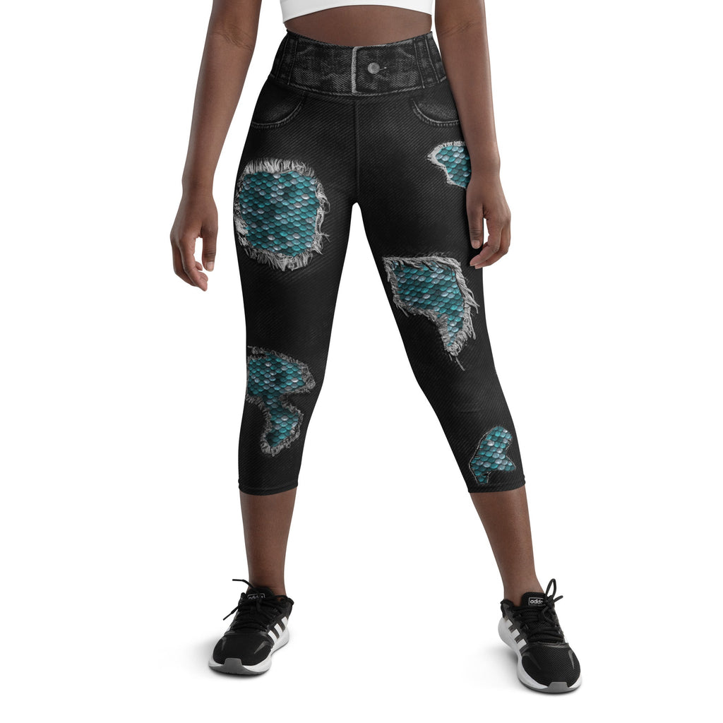 Mermaid Scales Yoga Capris