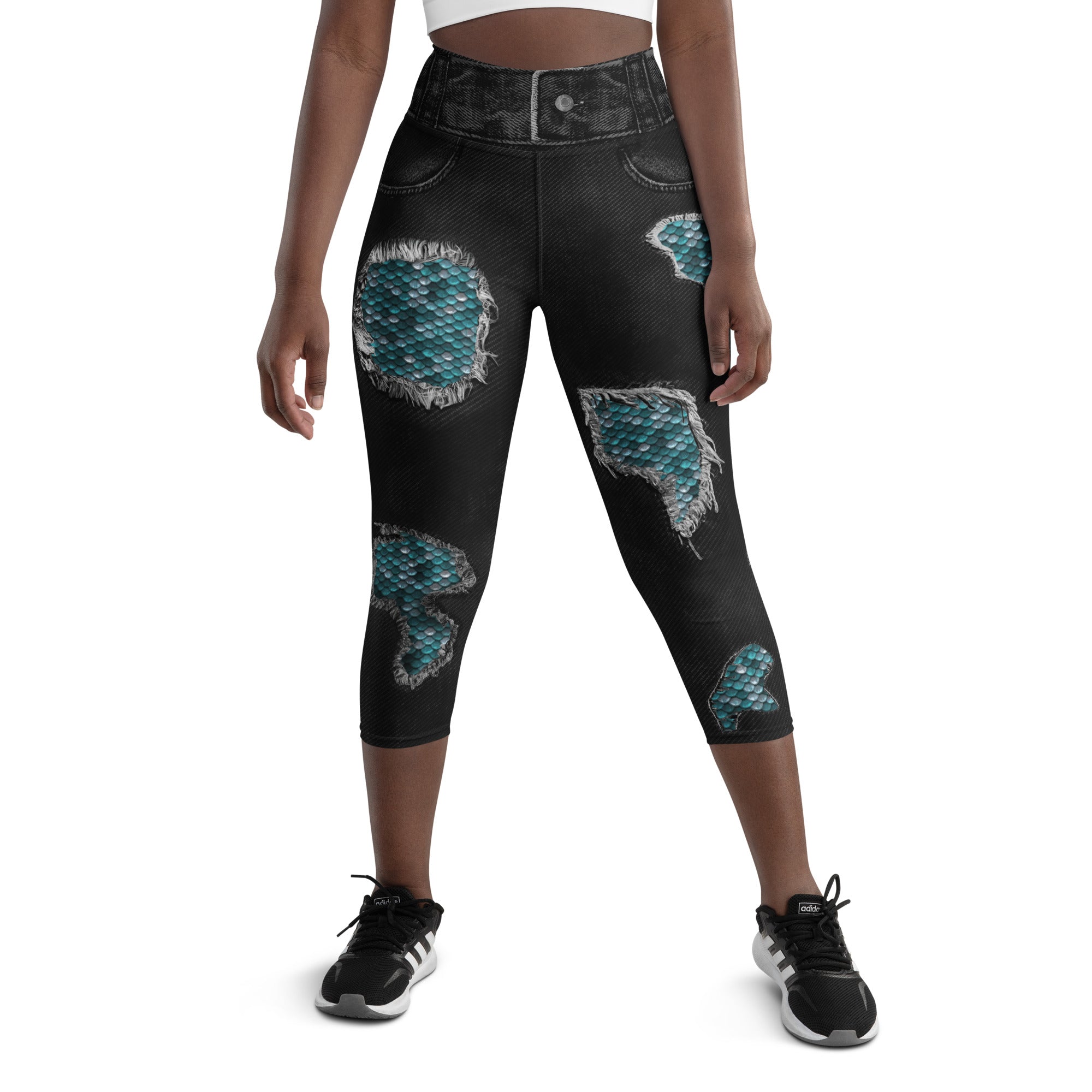 Mermaid Scales Yoga Capris