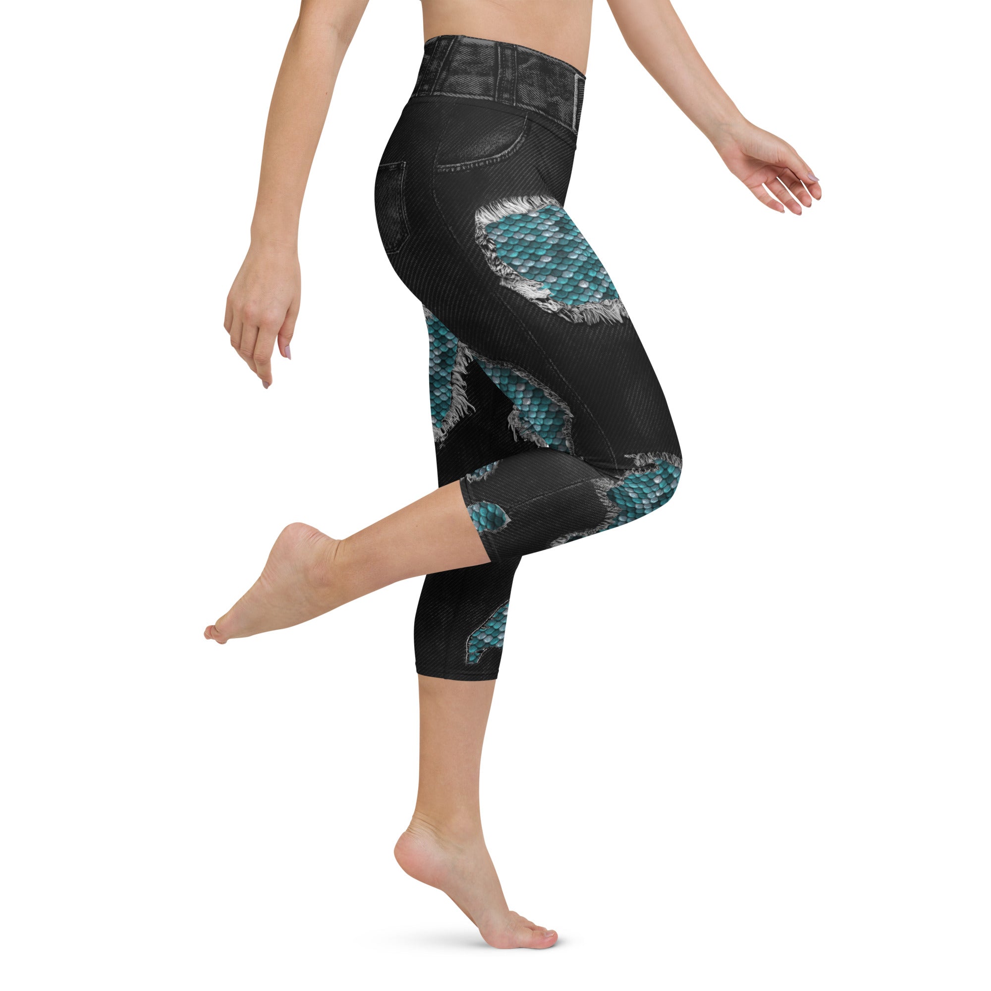 Mermaid Scales Yoga Capris