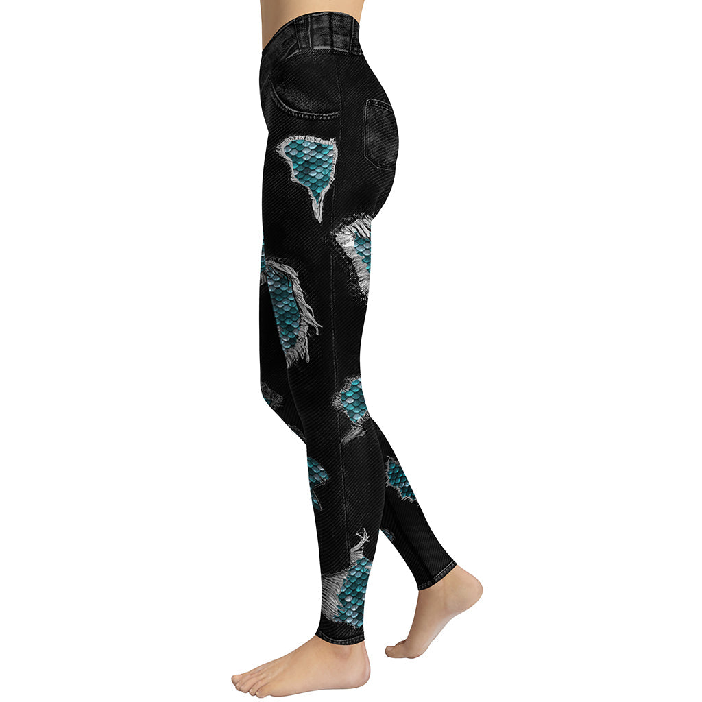 Mermaid Scales Yoga Leggings