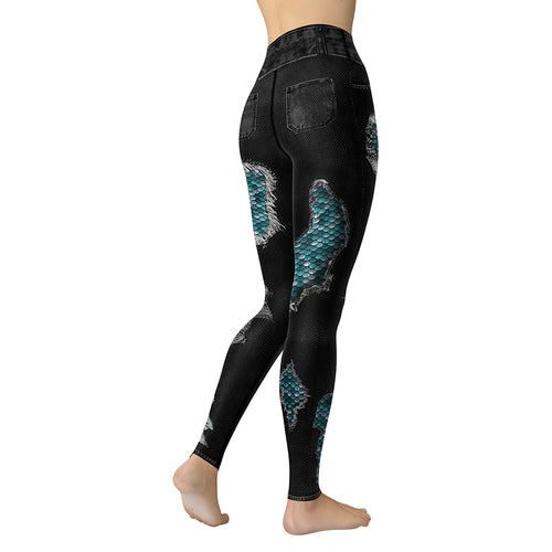 Mermaid Scales Yoga Leggings