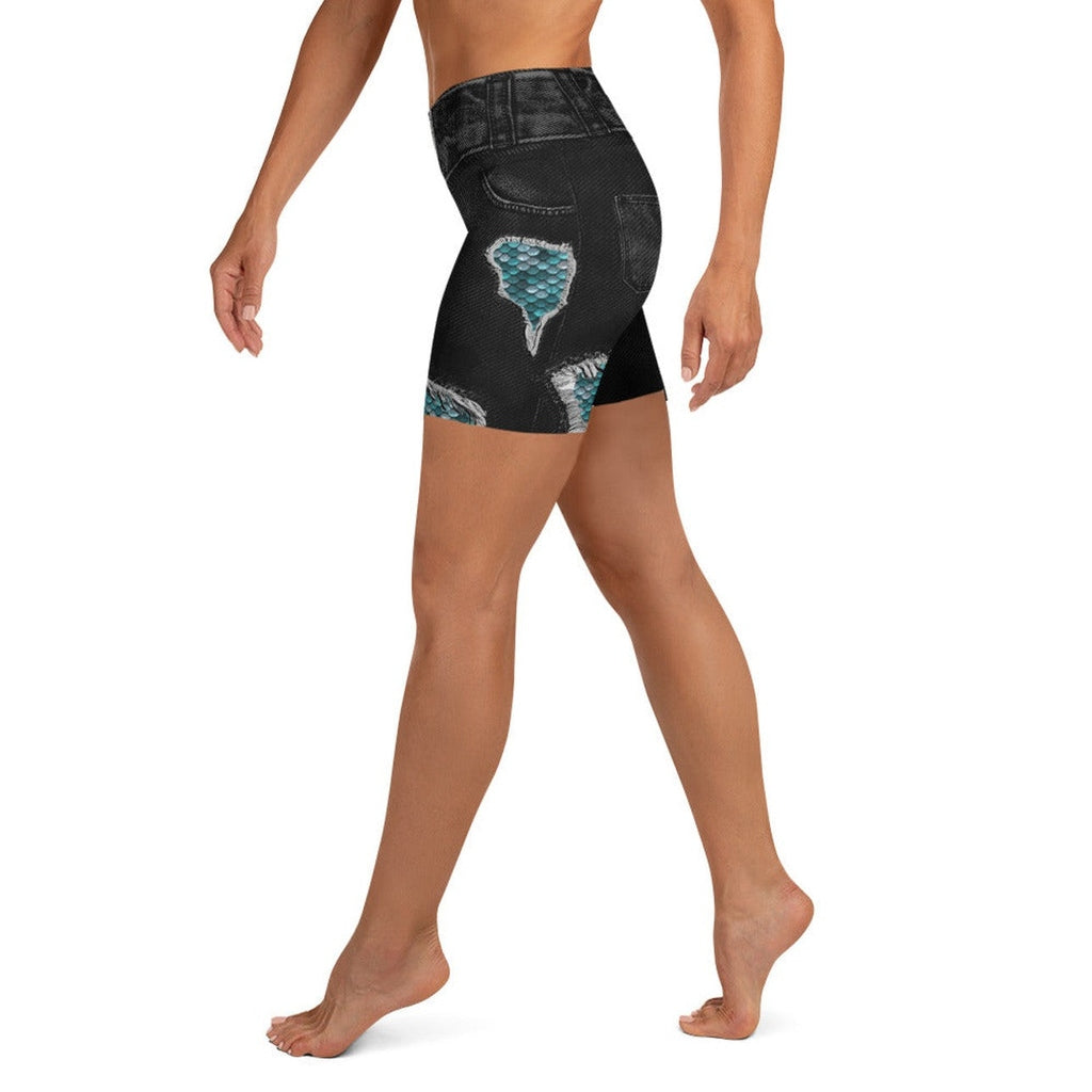 Mermaid Scales Yoga Shorts