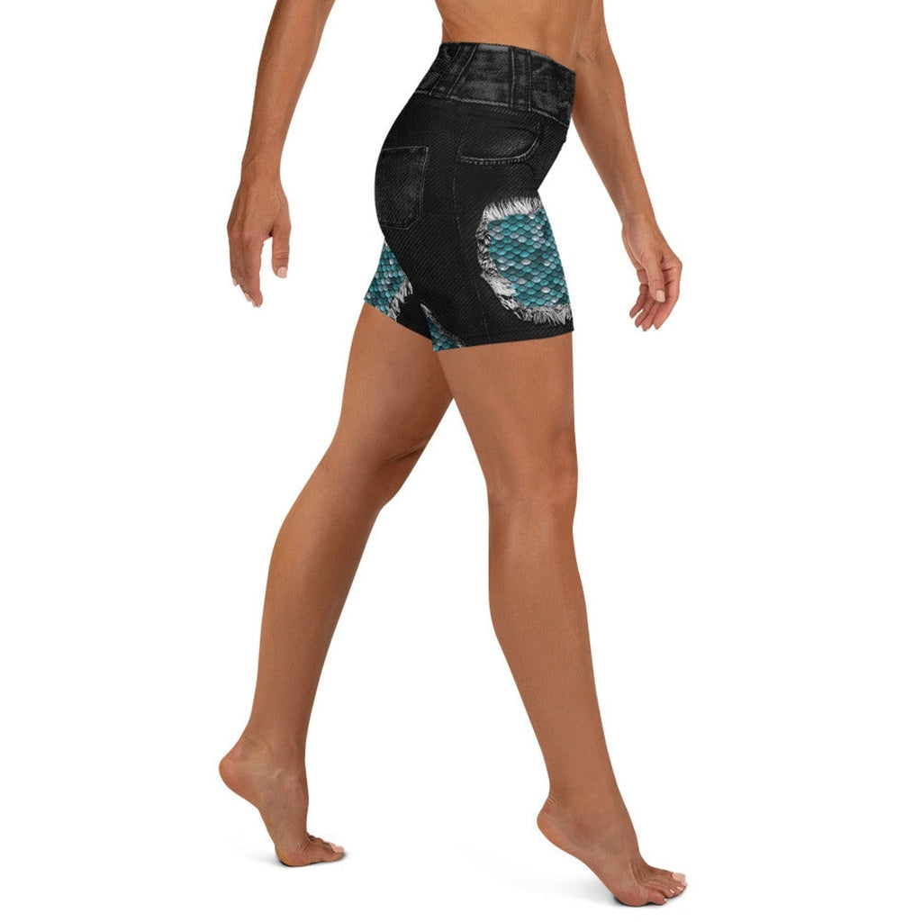 Mermaid Scales Yoga Shorts