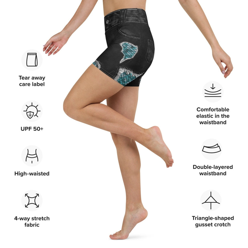 Mermaid Scales Yoga Shorts