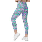 Mermaid Skin Crossover Leggings With Pockets