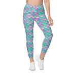 Mermaid Skin Crossover Leggings With Pockets