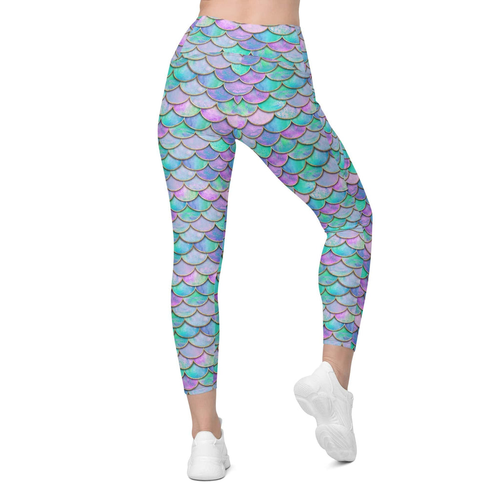 Mermaid Skin Crossover Leggings With Pockets