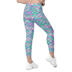Mermaid Skin Crossover Leggings With Pockets