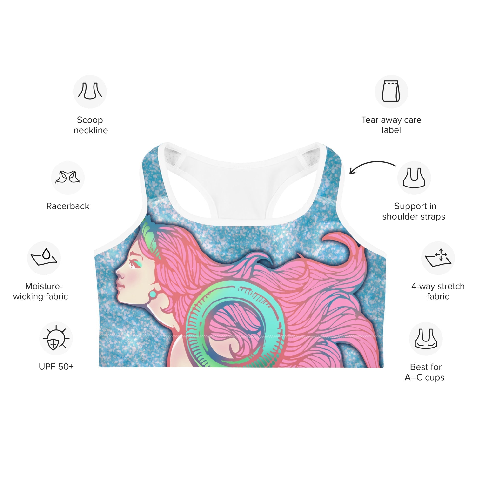 Mermaid Sports Bra