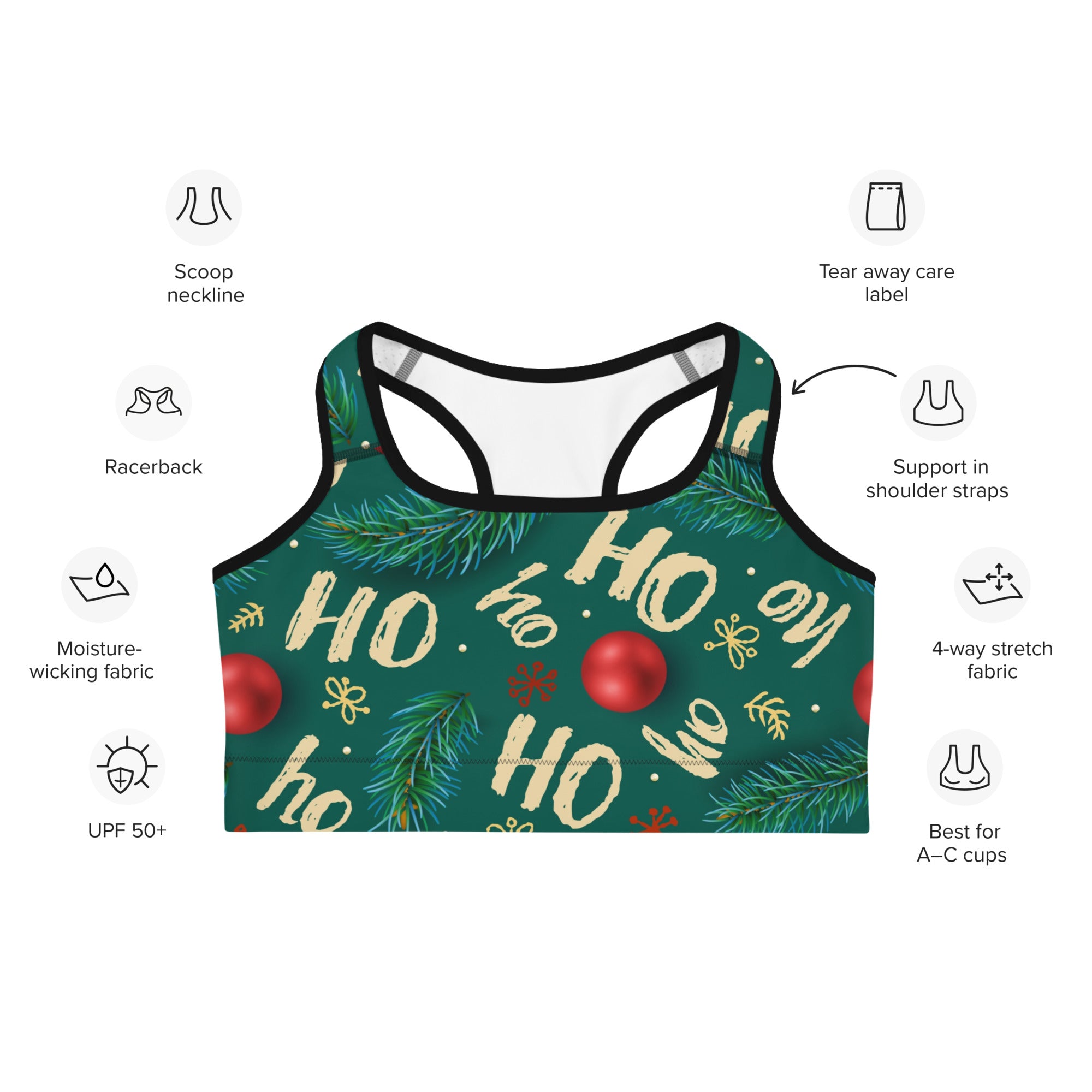 Merry Vibes Sports Bra