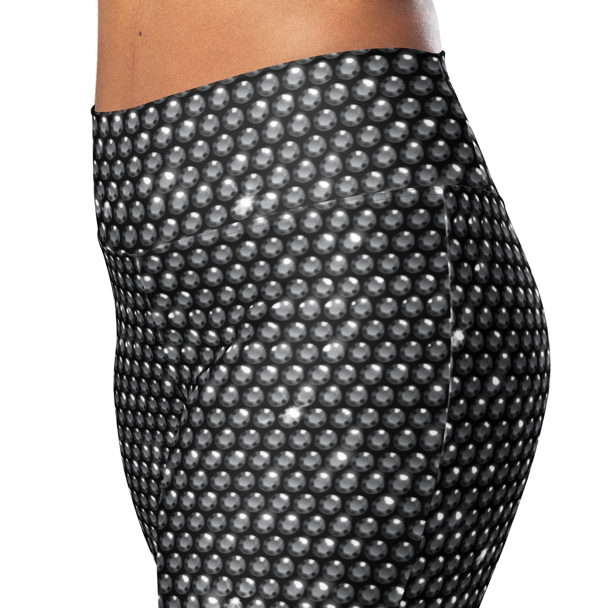 Midnight Bedazzled Print Flare Leggings