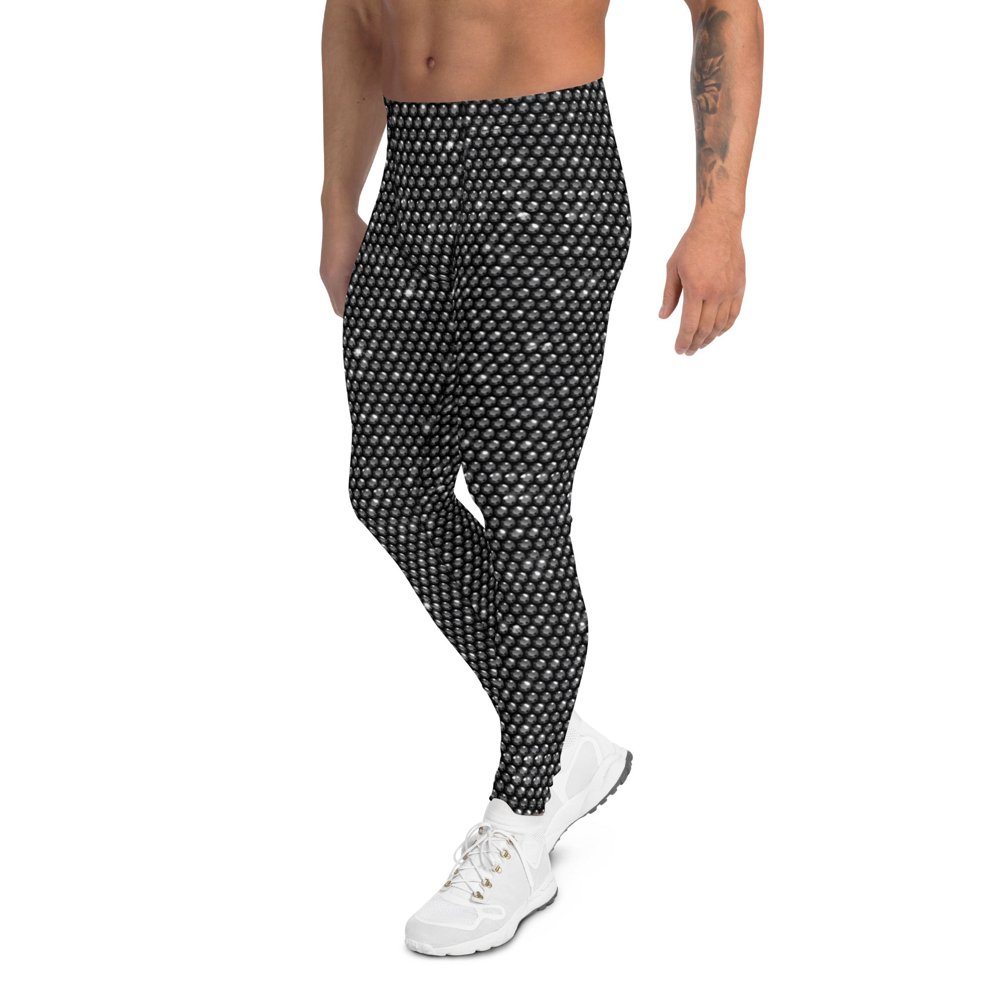 Midnight Bedazzled Print Men's Leggings