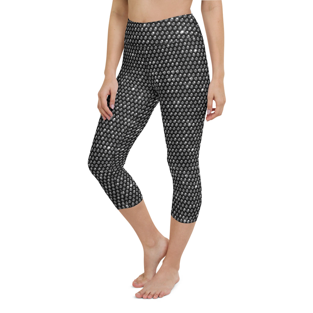 Midnight Bedazzled Print Yoga Capris