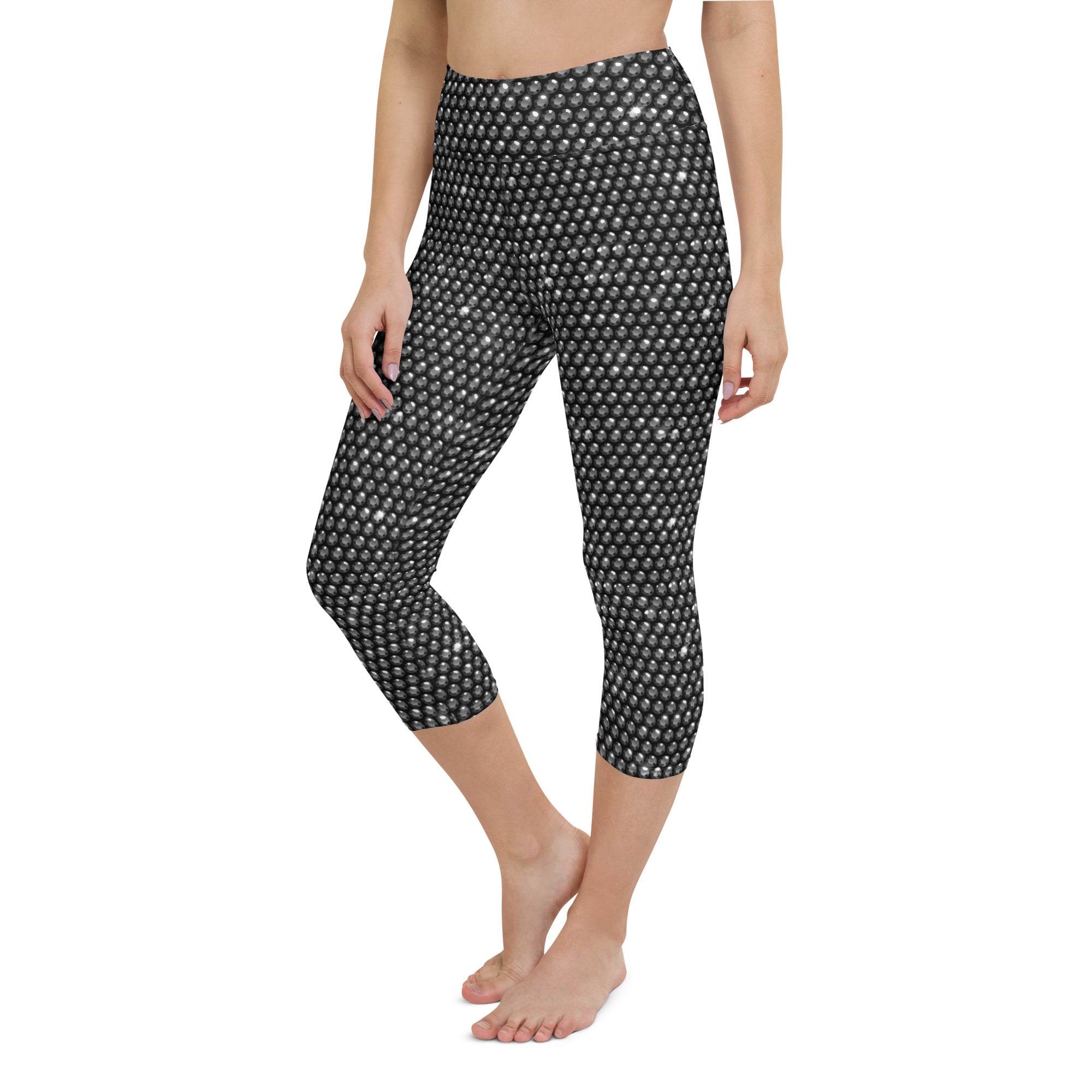 Midnight Bedazzled Print Yoga Capris
