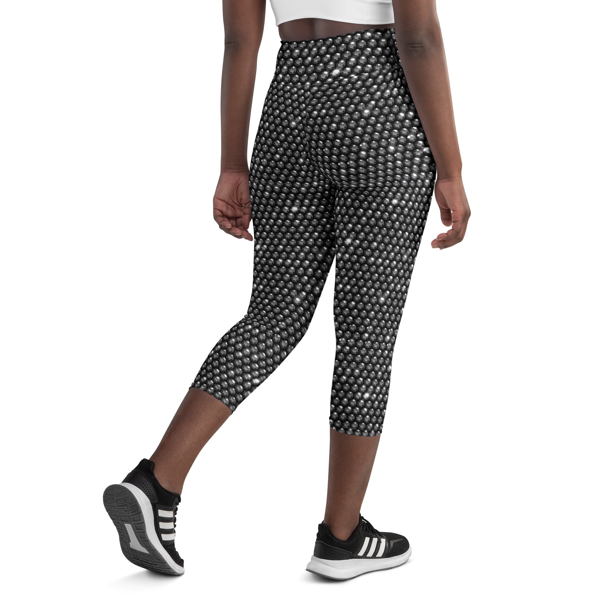 Midnight Bedazzled Print Yoga Capris