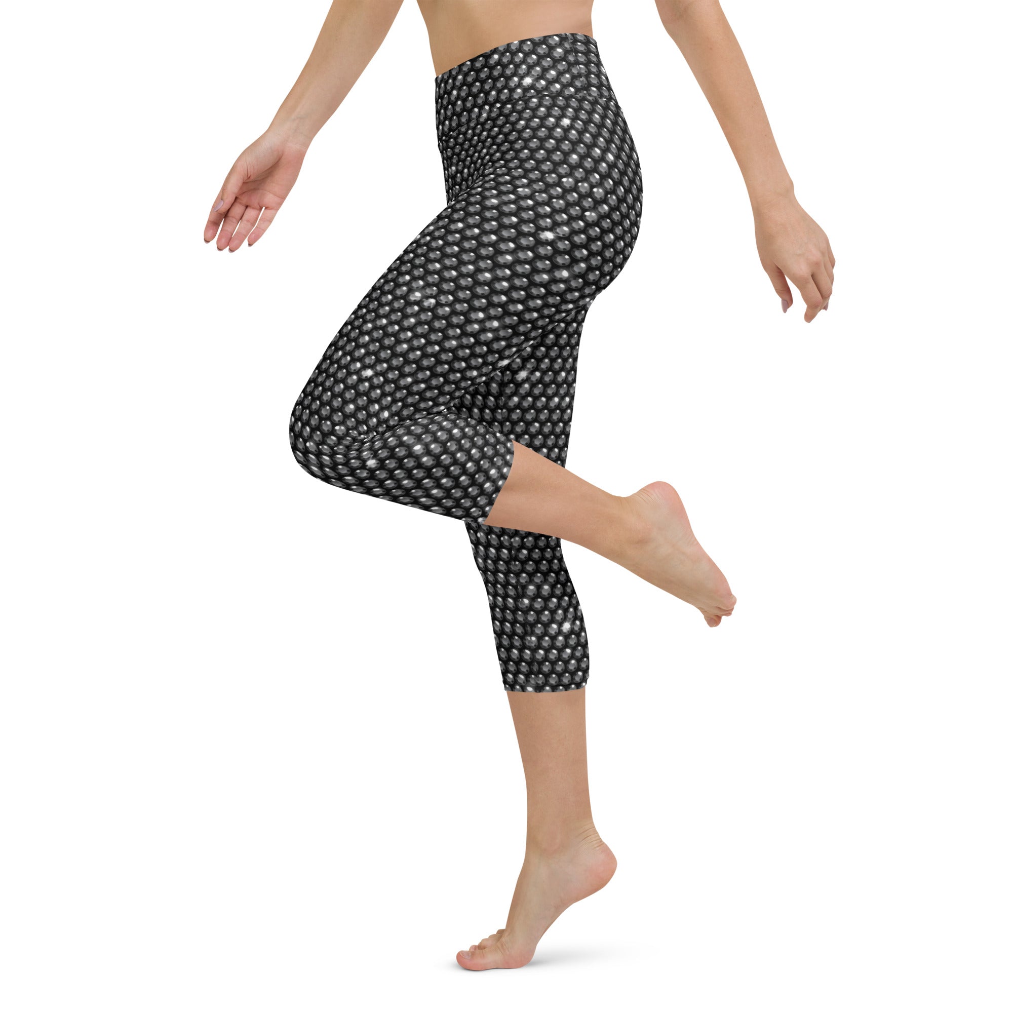 Midnight Bedazzled Print Yoga Capris