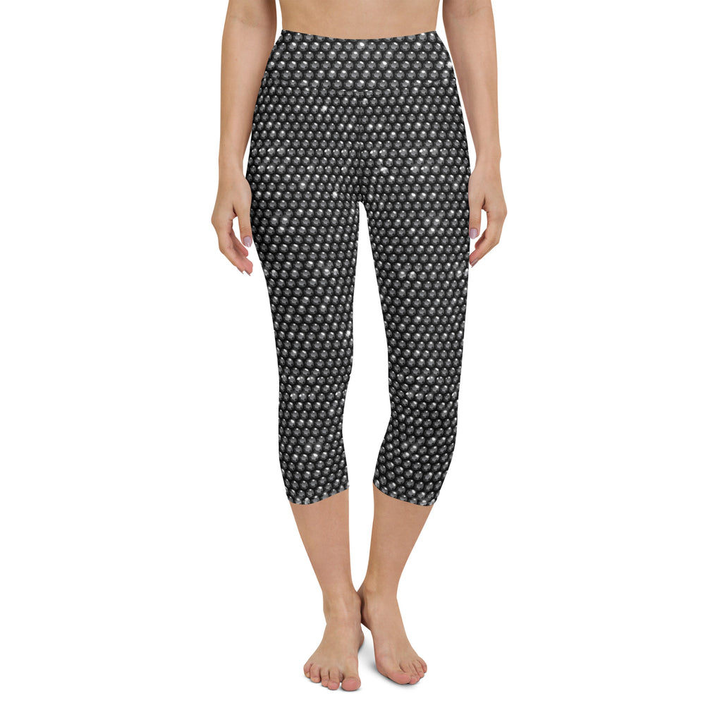 Midnight Bedazzled Print Yoga Capris