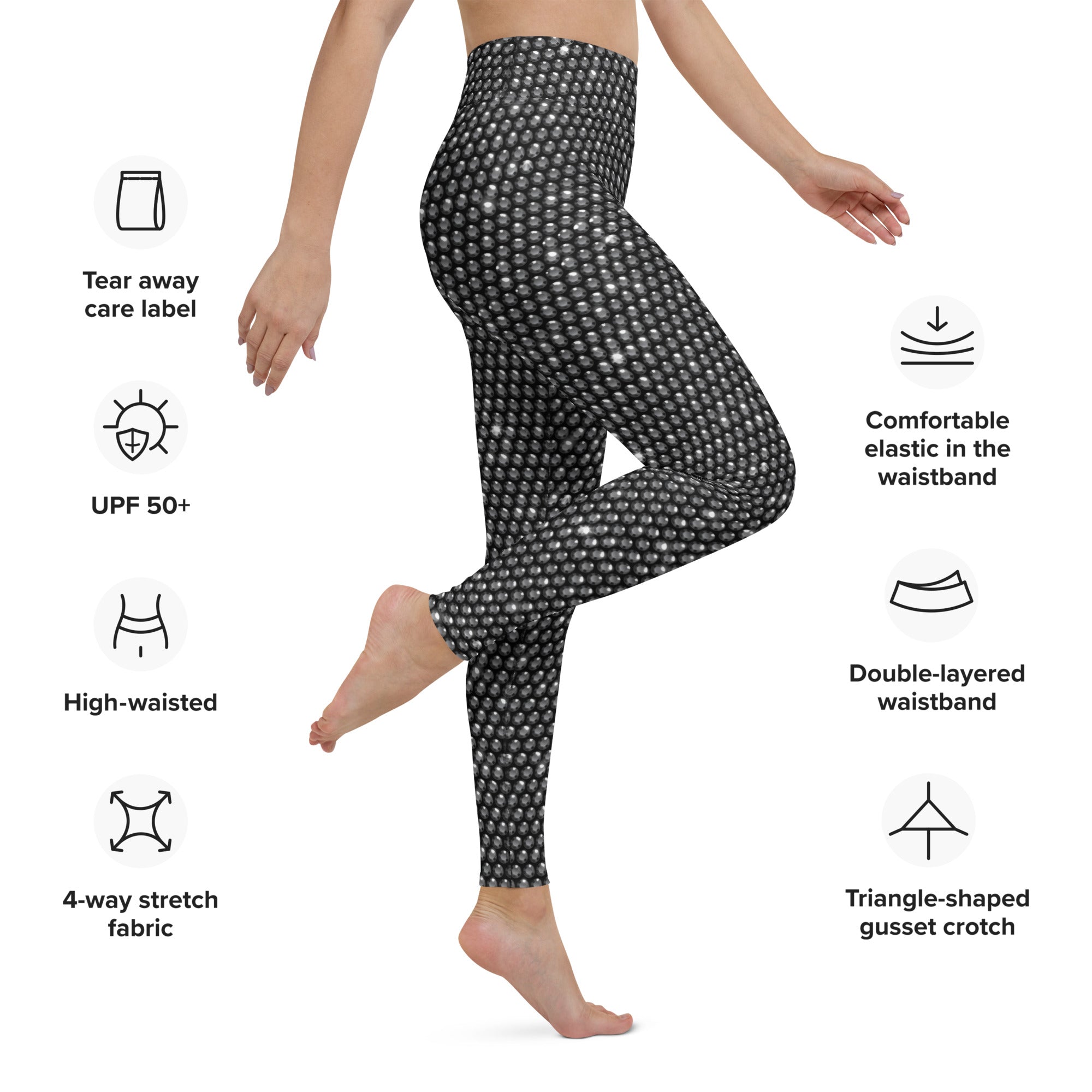 Midnight Bedazzled Print Yoga Leggings