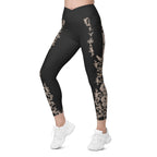 Midnight Lace Crossover Leggings With Pockets