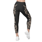 Midnight Lace Crossover Leggings With Pockets