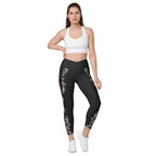 Midnight Lace Crossover Leggings With Pockets