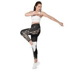 Midnight Lace Crossover Leggings With Pockets