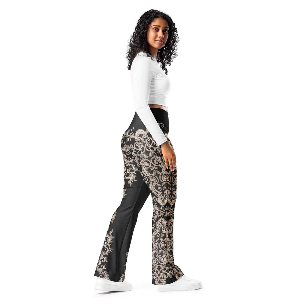 Midnight Lace Flare Leggings