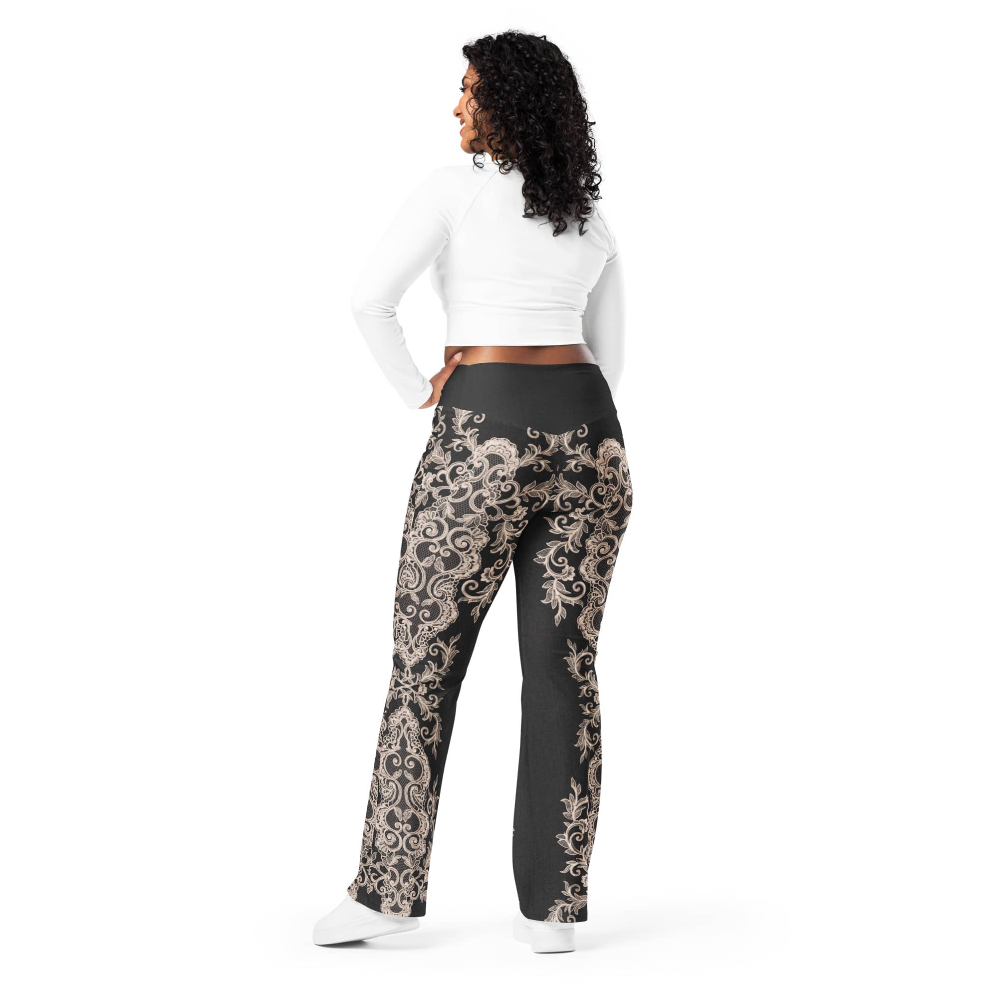 Midnight Lace Flare Leggings