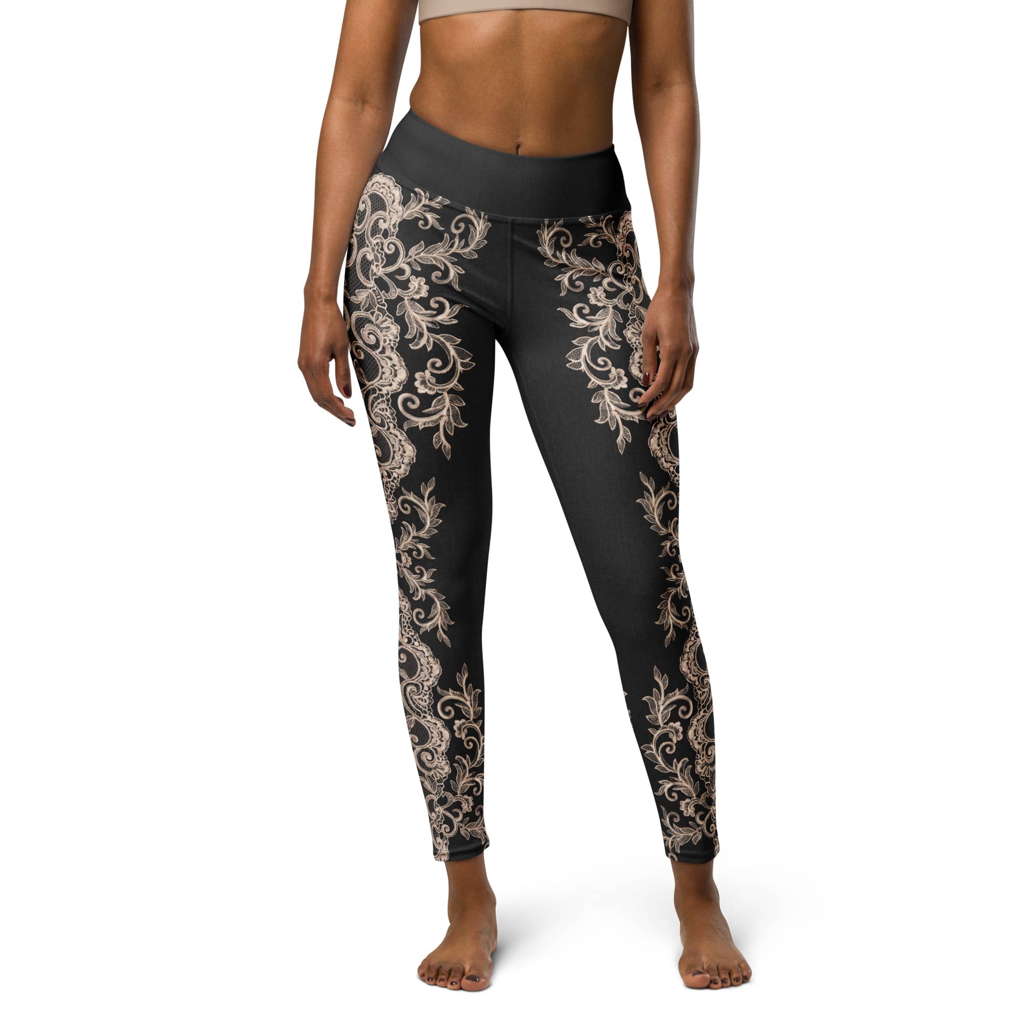 Midnight Lace Yoga Leggings