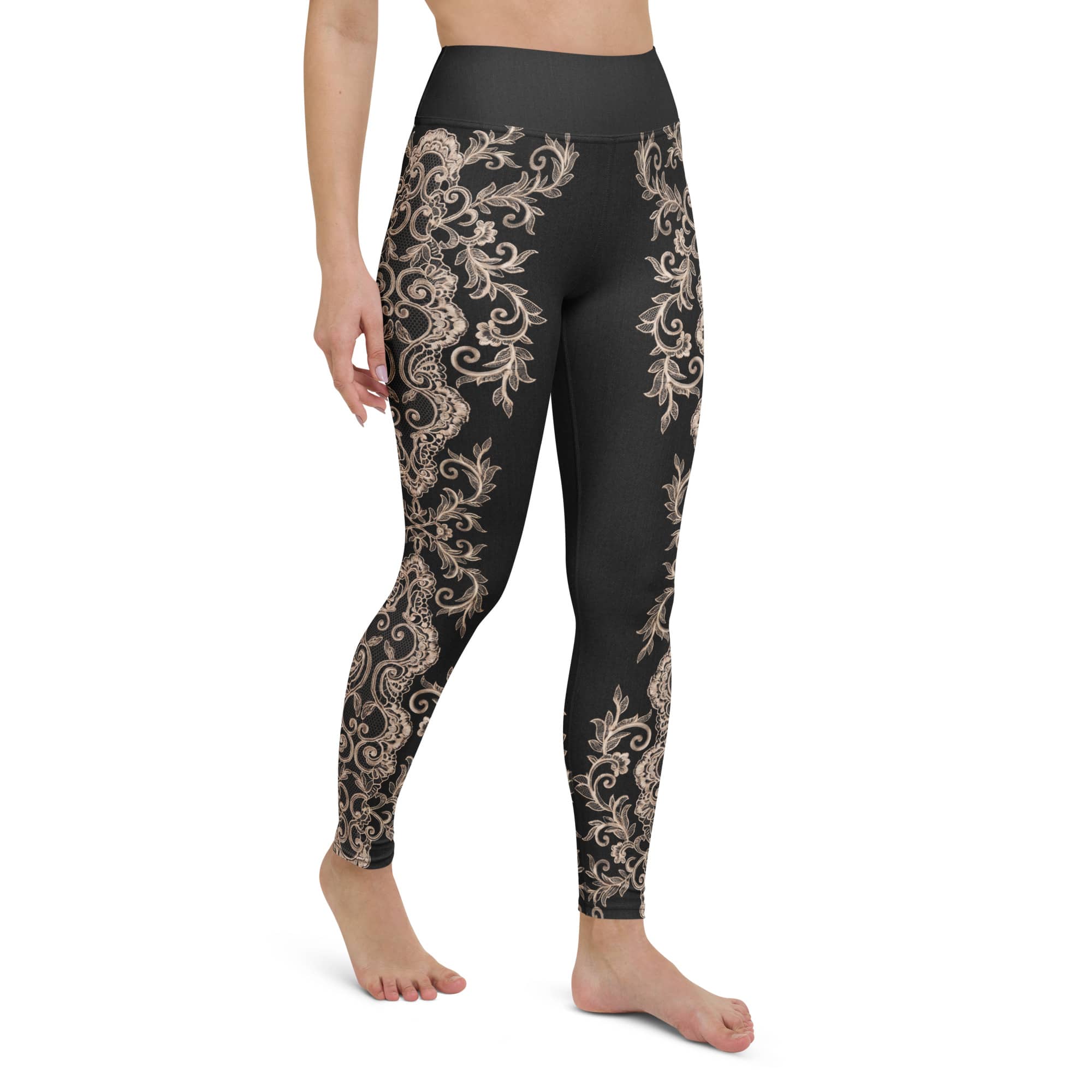 Midnight Lace Yoga Leggings