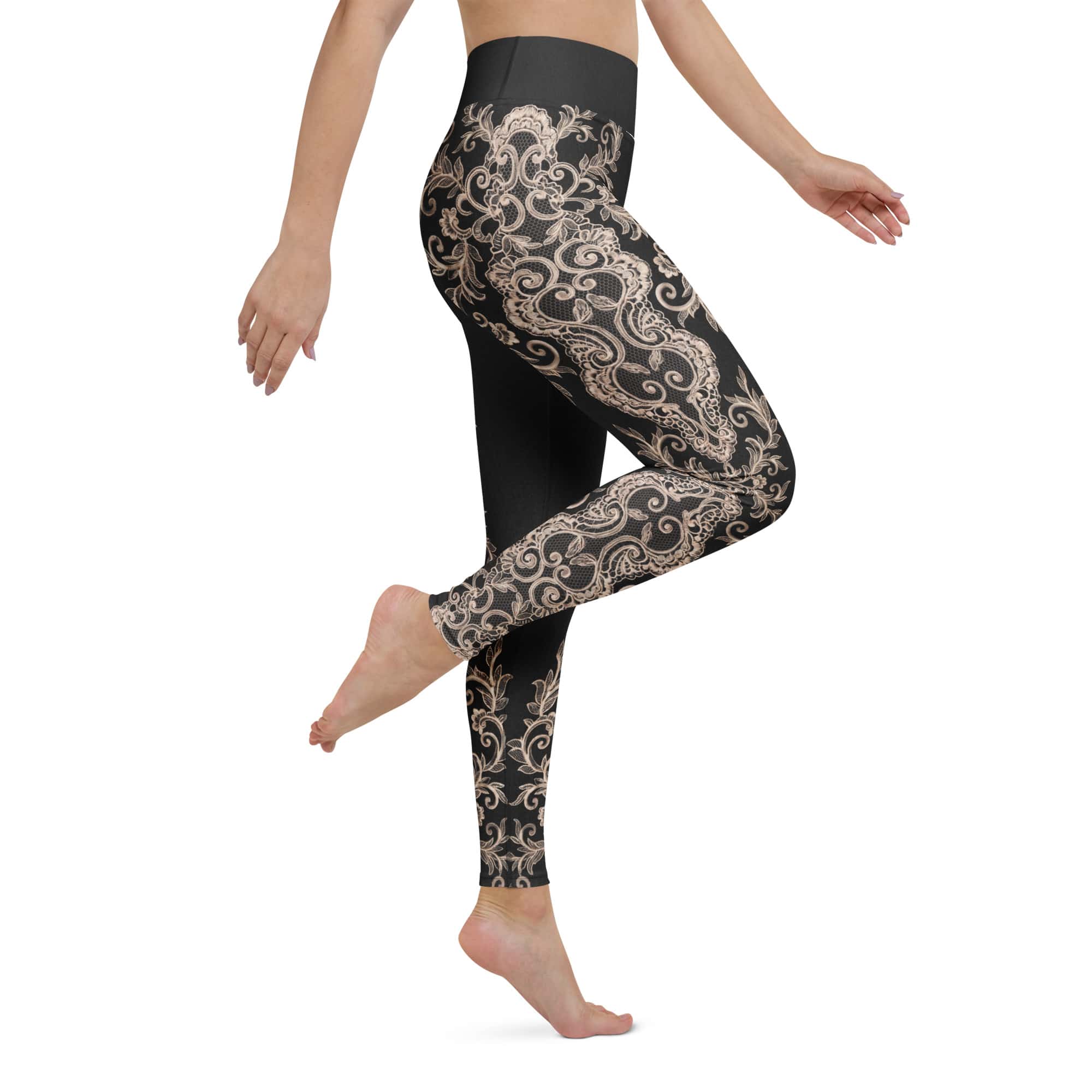 Midnight Lace Yoga Leggings