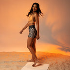 Midnight Lace Yoga Shorts