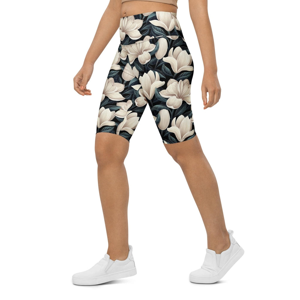 Midnight Magnolias Biker Shorts