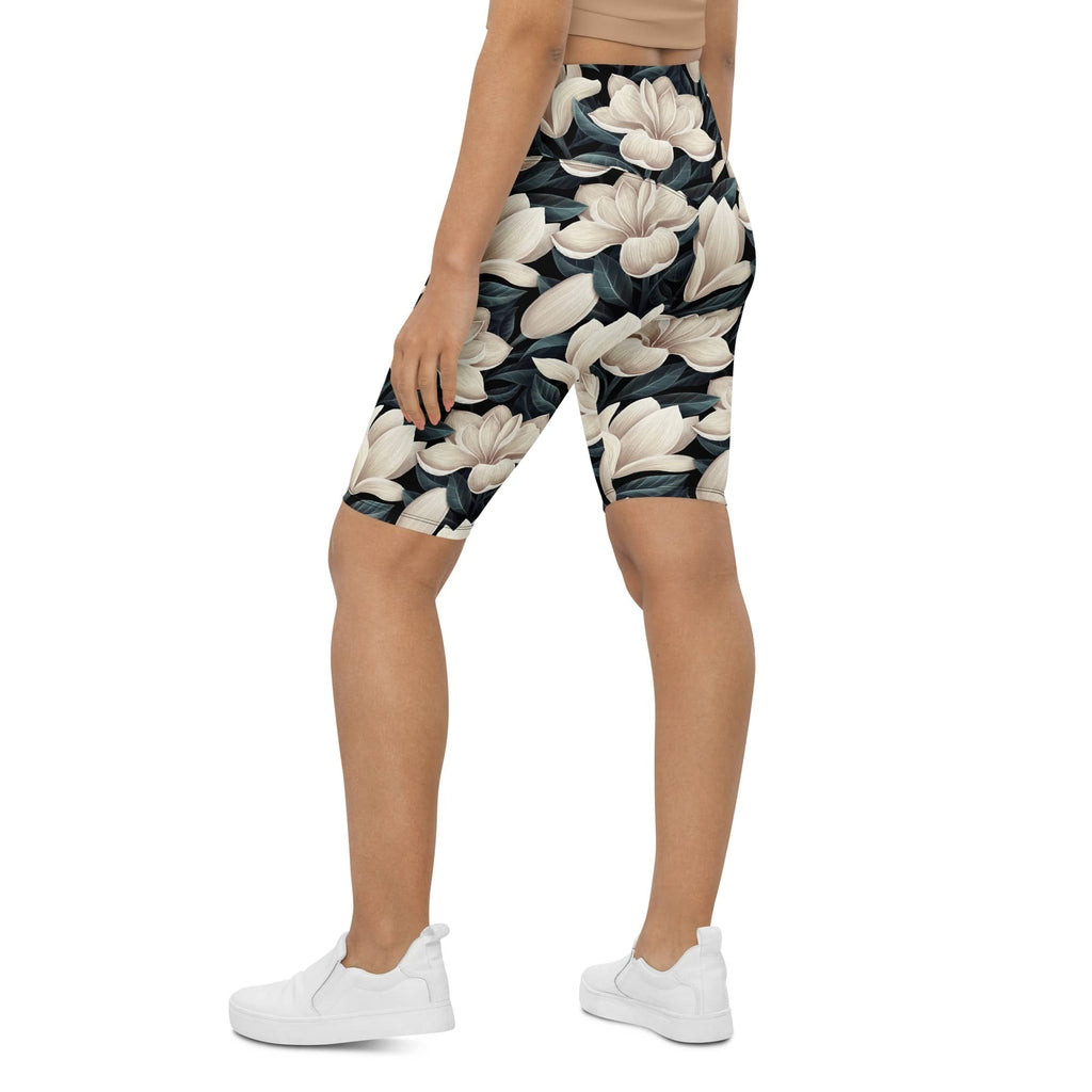 Midnight Magnolias Biker Shorts